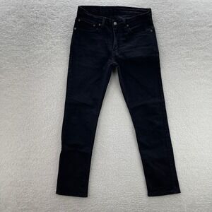 Levis Jeans Mens 31x32 Black 511 Slim Dark Wash Stretch Denim Grunge Goth Rock